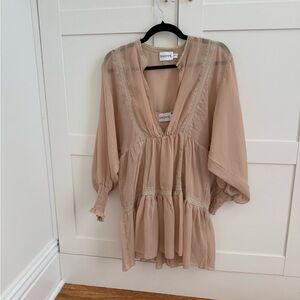 Sundays Tan Mini Dress